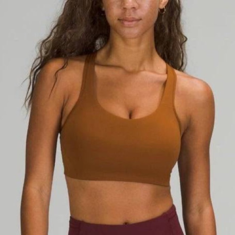 Lululemon All Powered Up Bra, ALIGN fabric, Copper, Size 34C